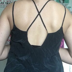 Silk cross back tank